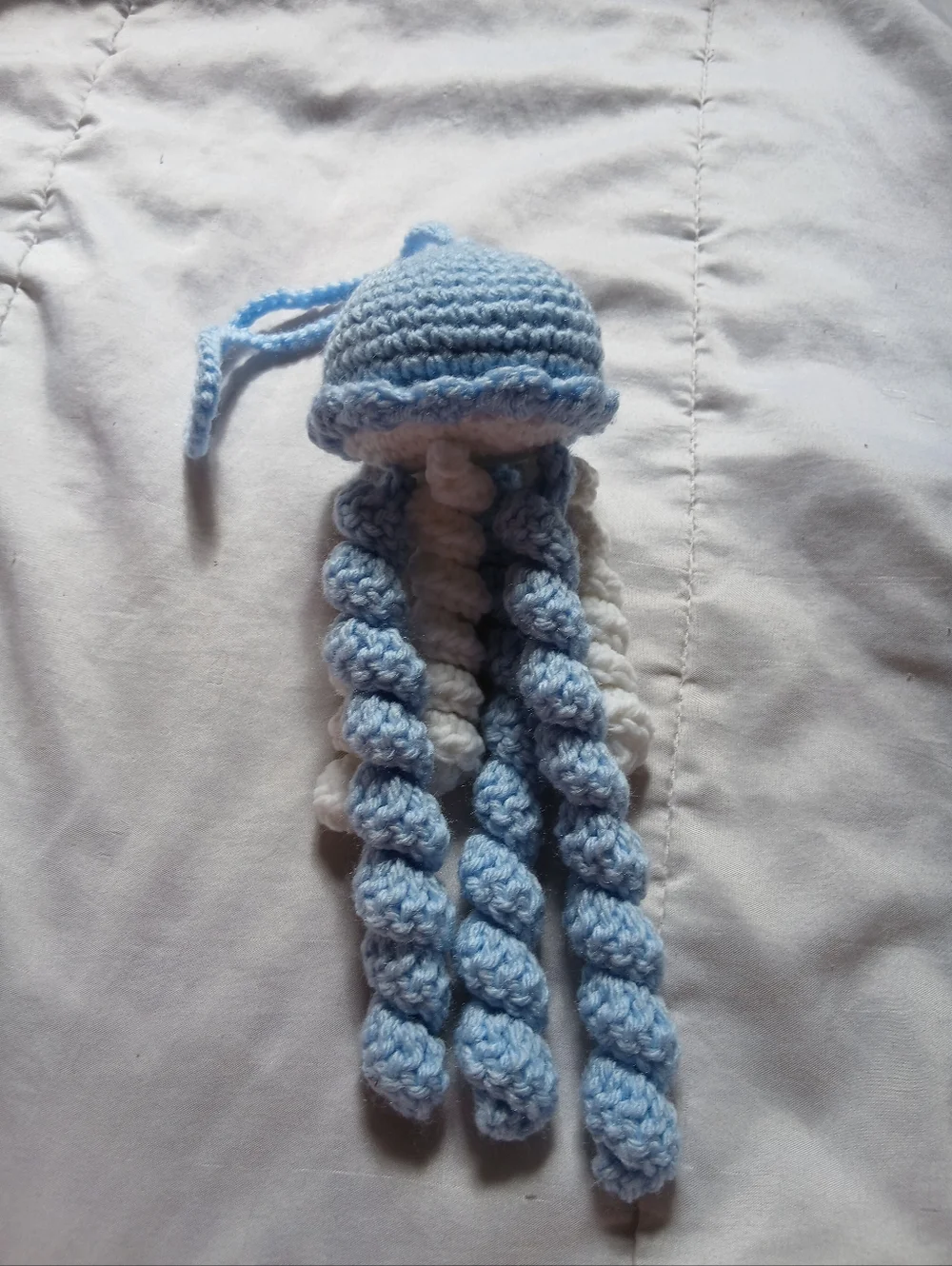 Blue Crochet Jellyfish - Picture 5 of 5